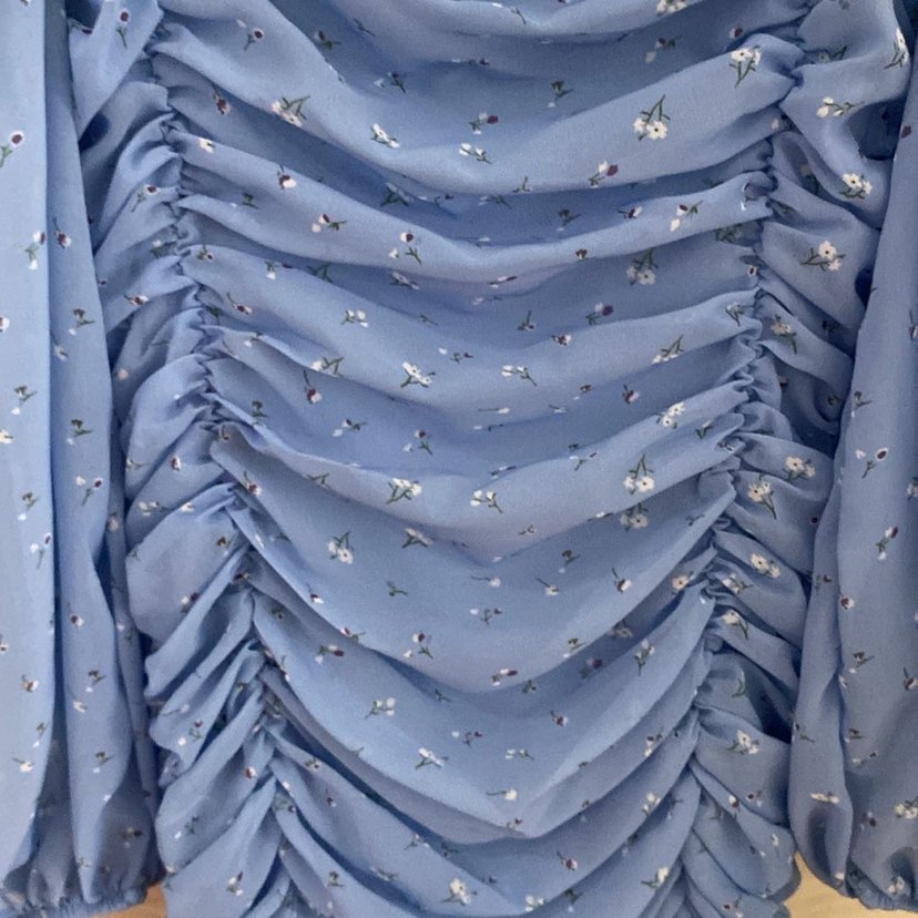 Mavi Drapeli Mini  Abiye Elbise - Görsel 3