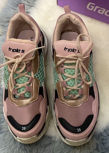 Pembe Yüksek Topuklu Spor Ayakkabı - Görsel 4