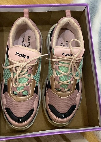 Pembe Yüksek Topuklu Spor Ayakkabı - Görsel 7