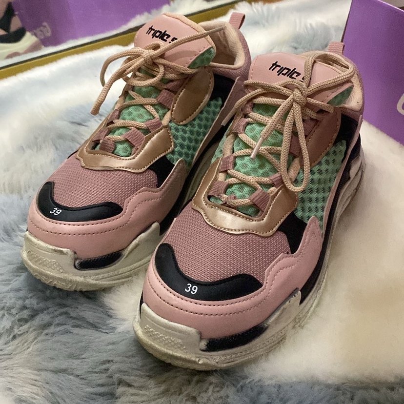 Pembe Yüksek Topuklu Spor Ayakkabı - Görsel 2