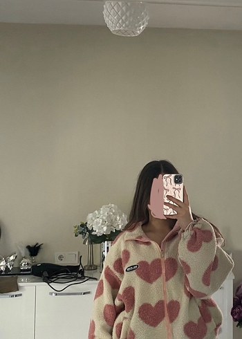 Düğmeli Pembe Kapüşonlu Kadın Ceket - Görsel 4