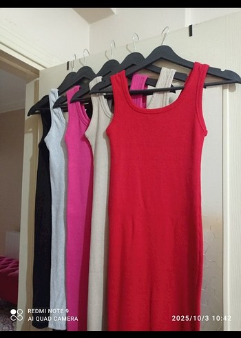 Siyah Kare Yaka Midi Triko Elbise - Görsel 19