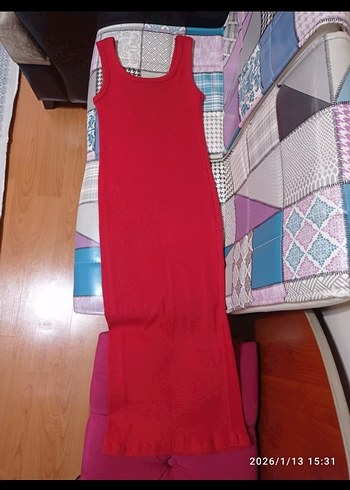 Kırmızı Kadın Elbise - Görsel 8