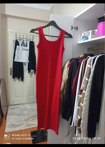 Kırmızı Kadın Elbise - Görsel 2