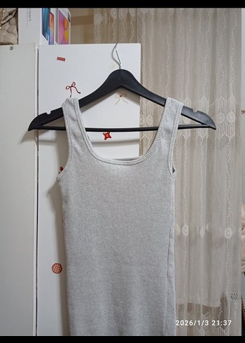 Gri Midi Kadın Triko Elbise - Görsel 4