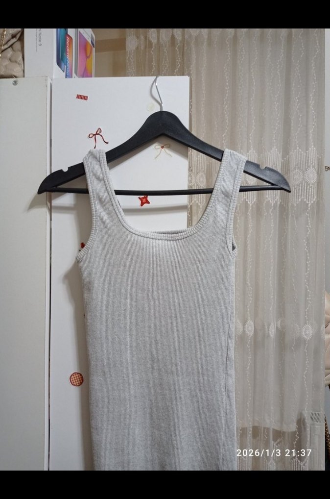 Gri Midi Kadın Triko Elbise - Görsel 4