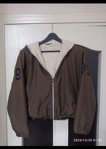 Haki Fermuarlı Ceket - Görsel 2