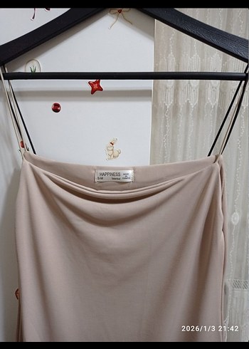 Siyah Midi İnce Askılı Elbise - Görsel 3