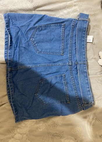 Addax Kadın Mavi Jean Kot Etek - Görsel 2