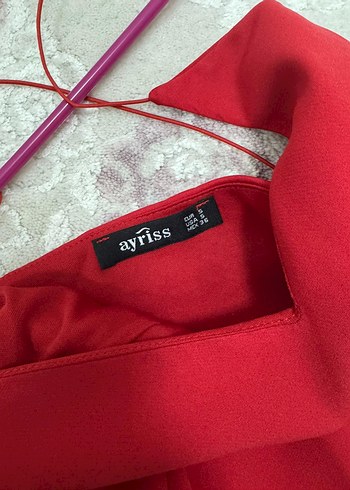 Kırmızı mini elbise - Görsel 3