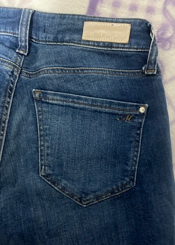 Kadın Mavi Denim Bağcıklı Skinny Jean - Görsel 4