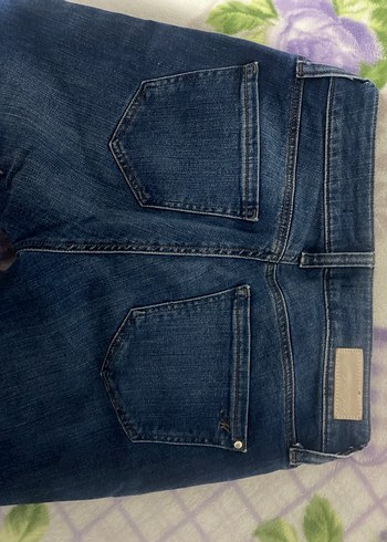 Kadın Mavi Denim Bağcıklı Skinny Jean - Görsel 2