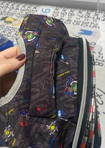 Çok Renkli Çocuk Okul Çantası Uçak Desenli - Görsel 5