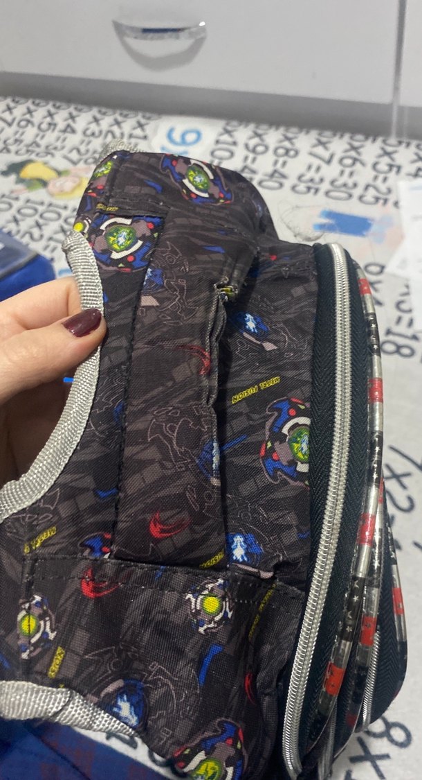 Çok Renkli Çocuk Okul Çantası Uçak Desenli - Görsel 5