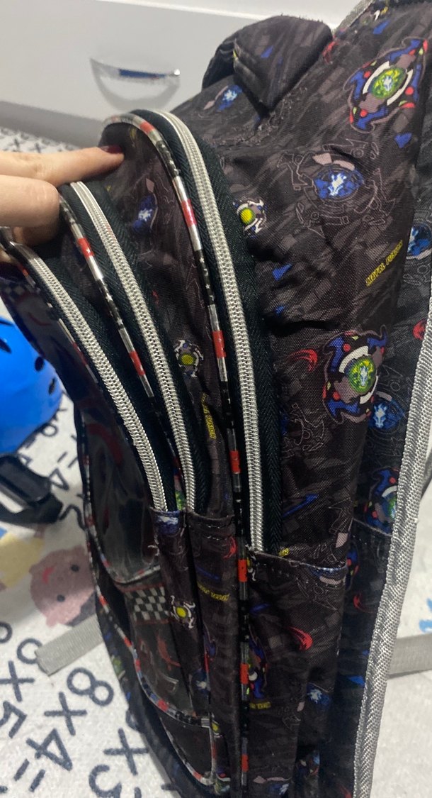 Çok Renkli Çocuk Okul Çantası Uçak Desenli - Görsel 2