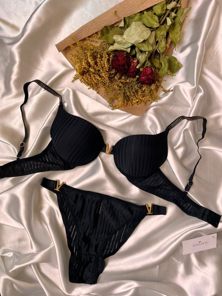 Siyah V Sütyen - Görsel 3