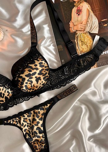 Leopar Desenli  Sütyen ve Tanga Takımı - Görsel 2