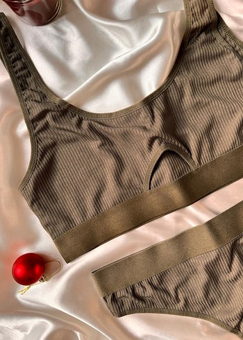 haki yeşili Kadın Spor Bralet Takımı - Görsel 2