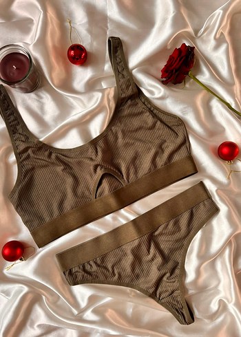 haki yeşili Kadın Spor Bralet Takımı - Görsel 3