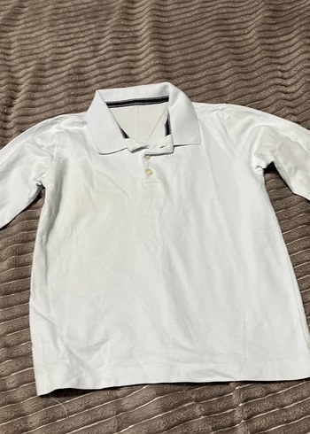 Erkek Çocuk Beyaz Kısa Kollu Polo Tişört