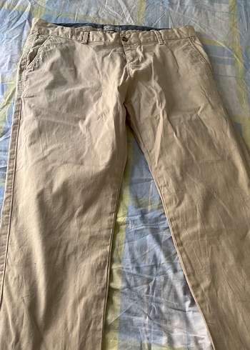 Defacto Bej Regular Fit Erkek Keten Pantolon