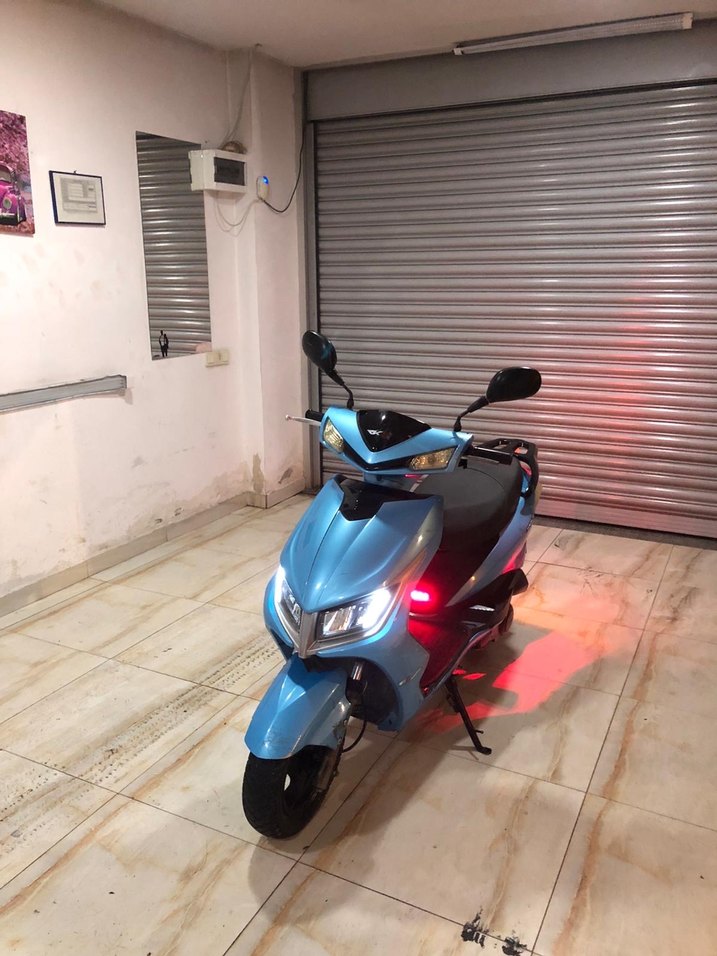 Koyu Mavi Biker Stil Motosiklet Kaskı - Görsel 4