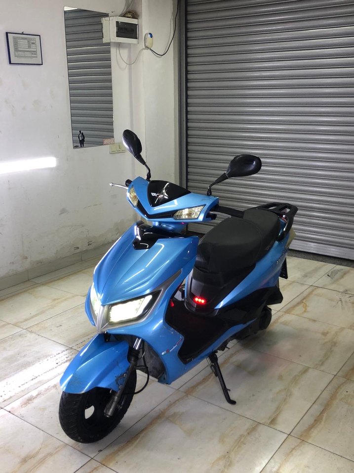 Koyu Mavi Biker Stil Motosiklet Kaskı - Görsel 5