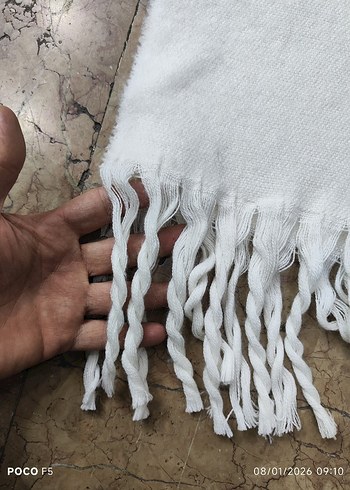 Kadın ekru atkı - Görsel 4