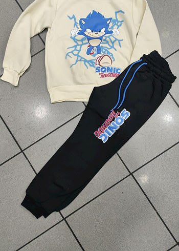 Sonic Baskılı Erkek Çocuk Eşofman Takımı 3-10 yaş - Görsel 4