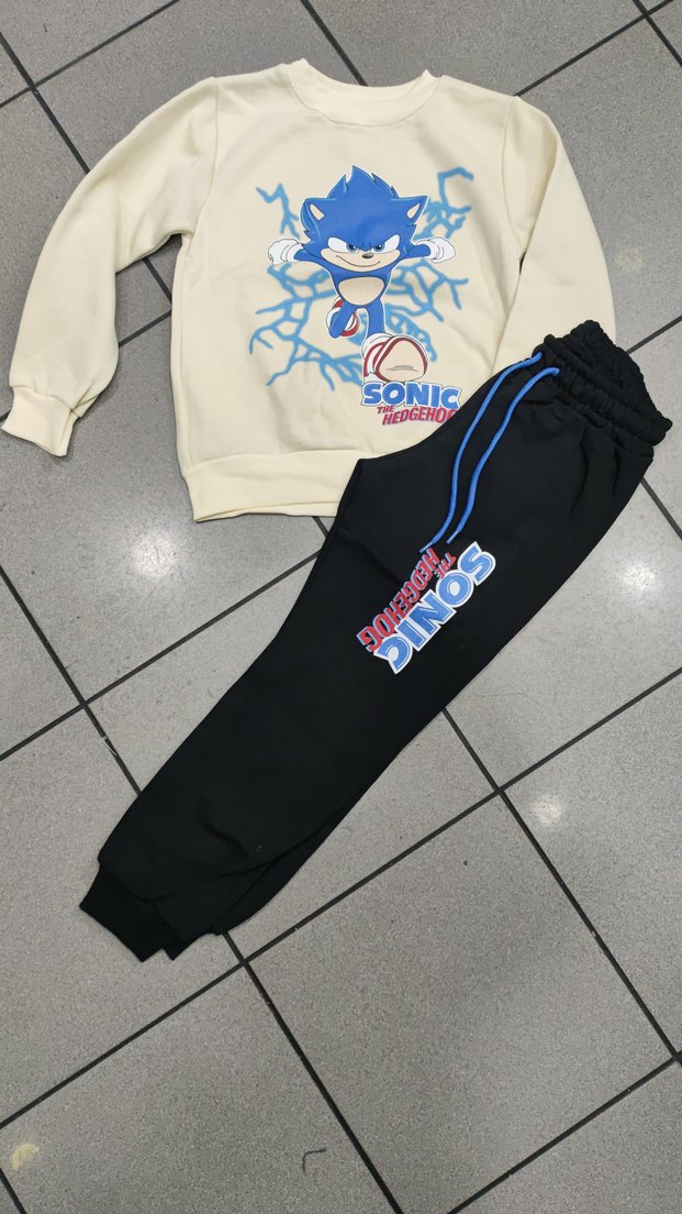 Sonic Baskılı Erkek Çocuk Eşofman Takımı 3-10 yaş - Görsel 4