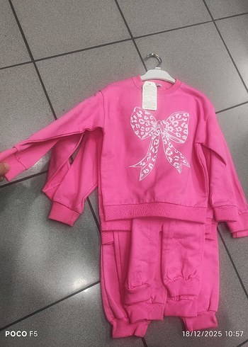 Pembe Fiyonklu Bebek Kız Takımı 3-4-5 yaş mevcuttur - Görsel 2