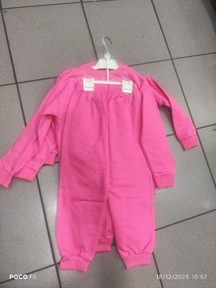 Pembe Fiyonklu Bebek Kız Takımı 3-4-5 yaş mevcuttur - Görsel 3