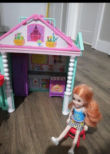 Pastel Pembe Oyuncak Bebek Evi Seti - Görsel 2