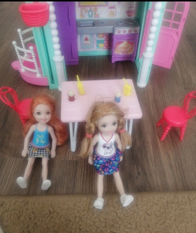 Pastel Pembe Oyuncak Bebek Evi Seti - Görsel 4