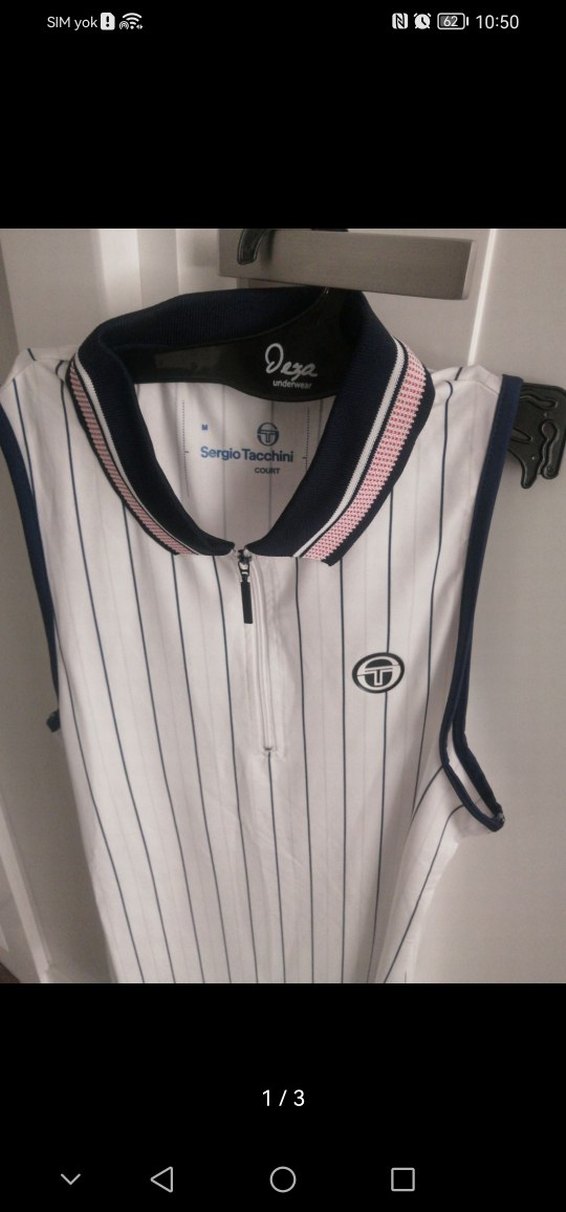 Çizgili Beyaz Kadın Spor Yelek - Görsel 2