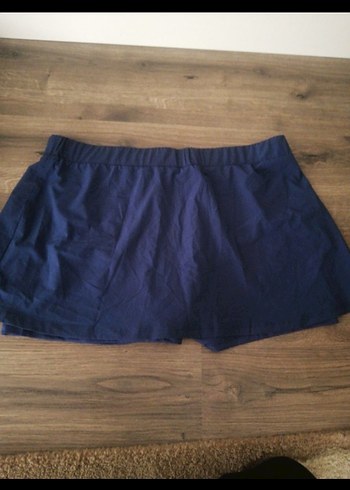 Lacivert Pilili Mini Spor şort Etek - Görsel 3