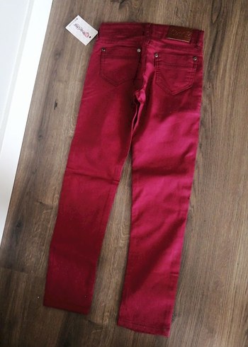 Kız Çocuk Bordo Süet Pantolon - Görsel 3