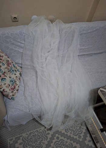 Straplez Bohem Uzun A-Line Gelinlik - Görsel 6