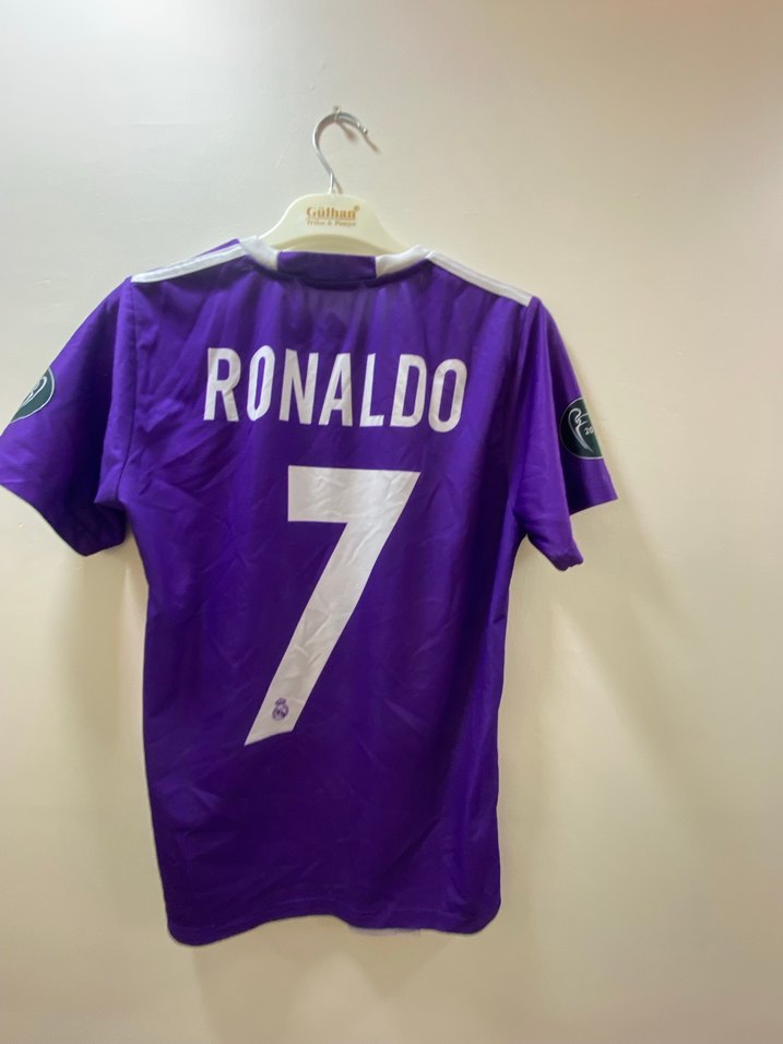 Mor Erkek Kısa Kollu Spor Forma - Görsel 4