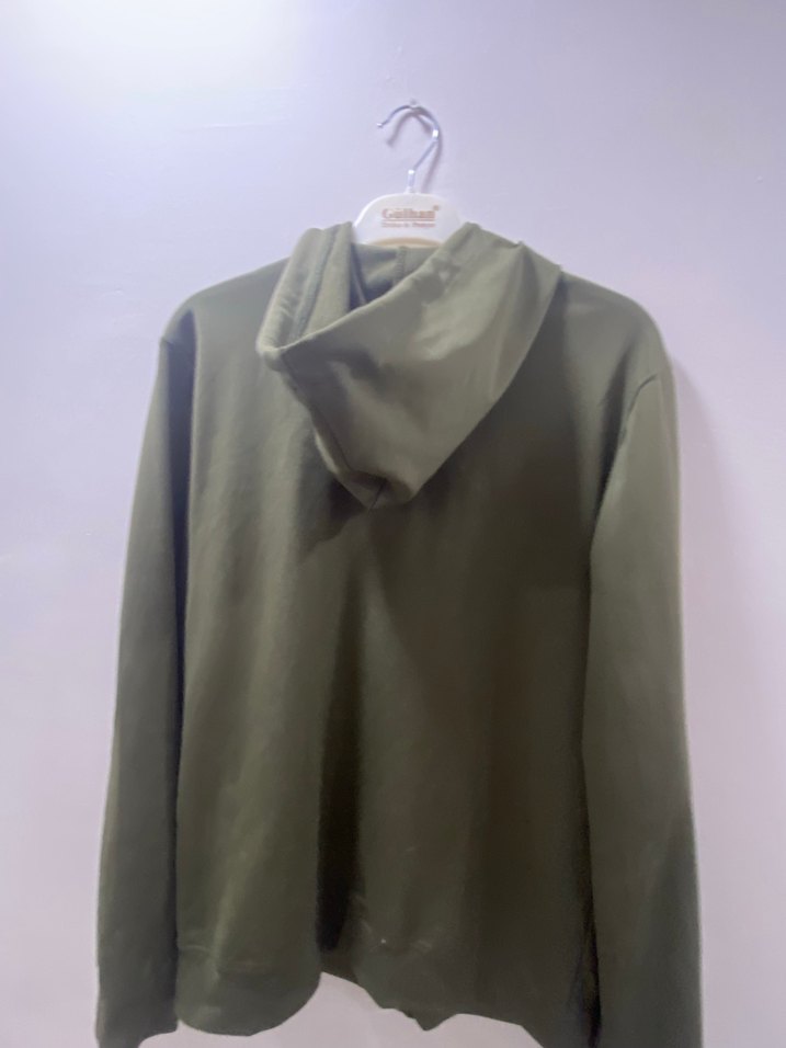 Erkek Haki Fermuarlı Spor Sweatshirt - Görsel 3