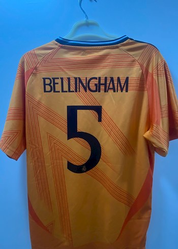 Turuncu Erkek Spor Tişörtü Kısa Kollu real Madrid - Görsel 4