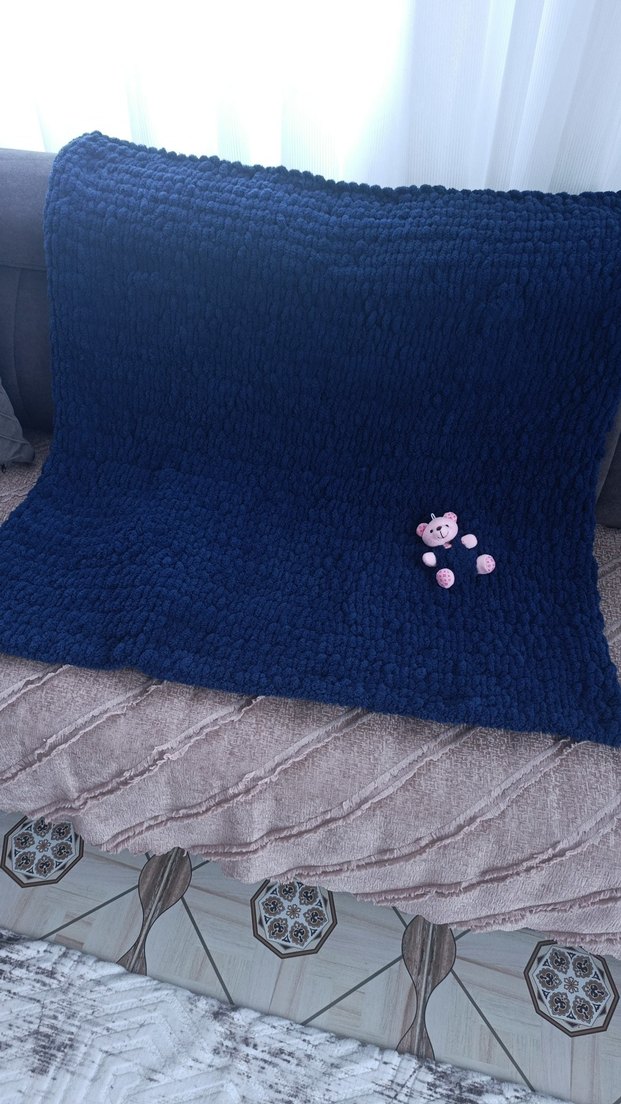 Mavi Çocuk Battaniyesi Yumuşak Kumaşlı - Görsel 2