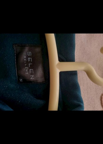 Petrol yeşil kışlık yarın kaban mont arika kumaş - Görsel 3