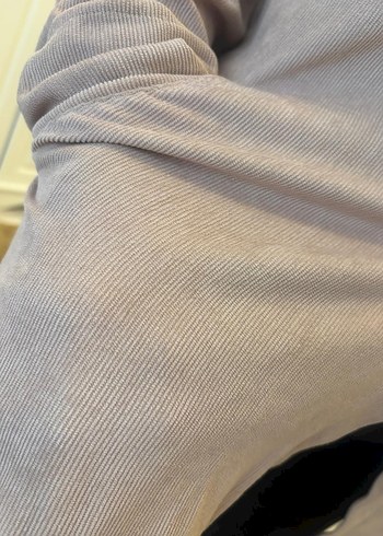 Bej Düğmeli Uzun Kollu kadife çizgili uzun - Görsel 8