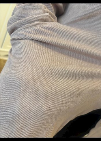 Bej Düğmeli Uzun Kollu kadife çizgili uzun - Görsel 5