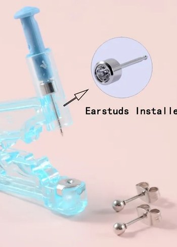 Mavi Yırtmaçlı Kadın Küpe - Görsel 2