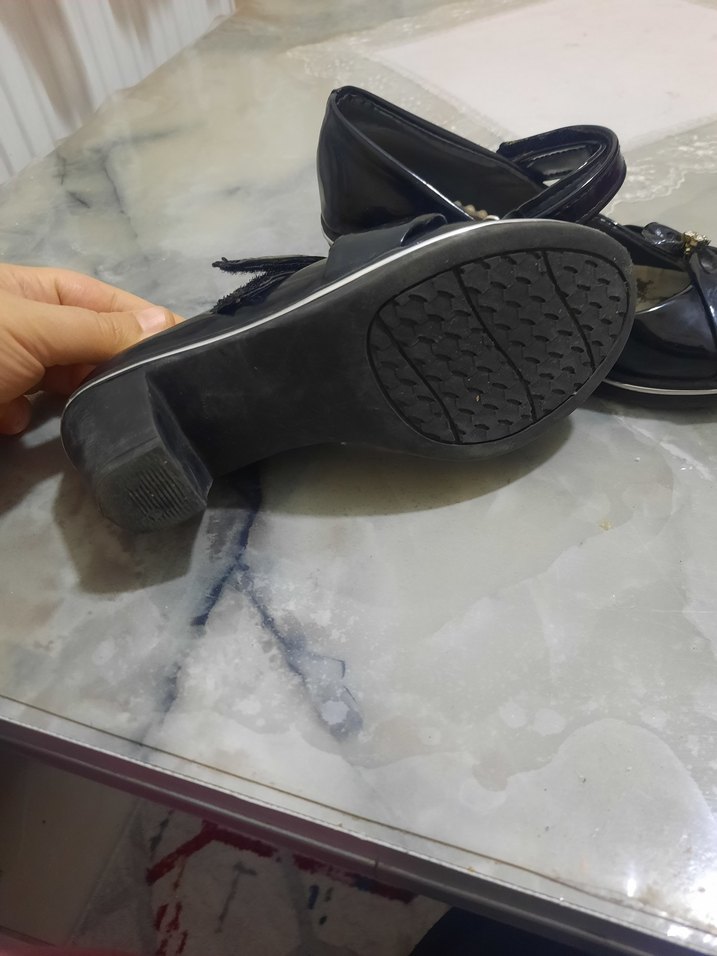 31 numara   Siyah Tokalı Topuklu Klasik Ayakkabı - Görsel 5