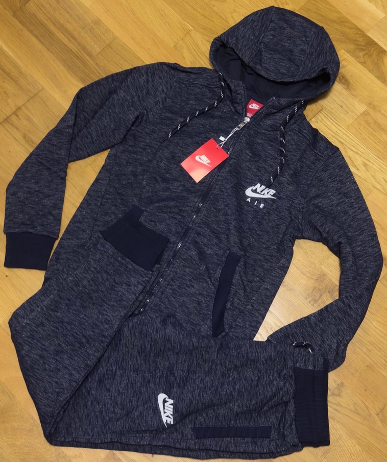 Nike Erkek Lacivert Kapüşonlu Eşofman Takımı - Görsel 4