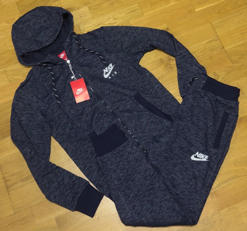 Nike Erkek Lacivert Kapüşonlu Eşofman Takımı - Görsel 2