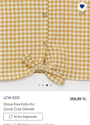 9 Yaş Beden LCW Waikiki pötikareli gömlek